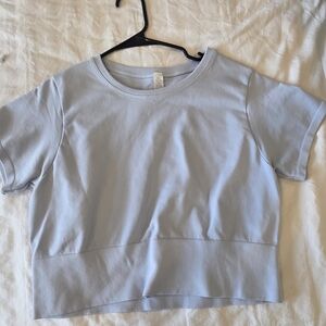 Aerie Offline Light Blue Crop Top